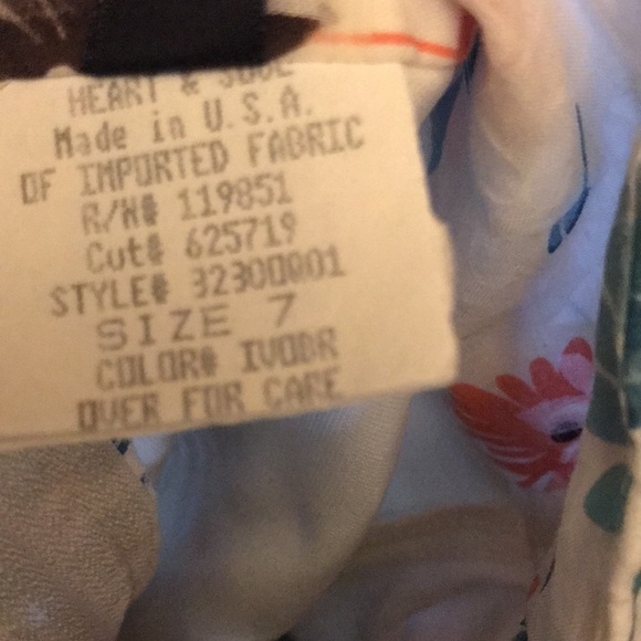 HeartSoul Cream, brown, blue, pink floral skirt - Picture 8 of 8